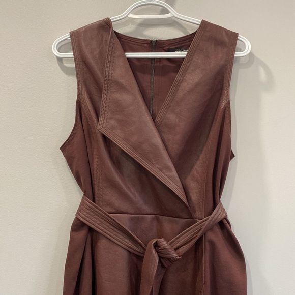 BCBGMaxAzria Layla Asymmetrical Dress Faux Leather - Picture 10 of 16